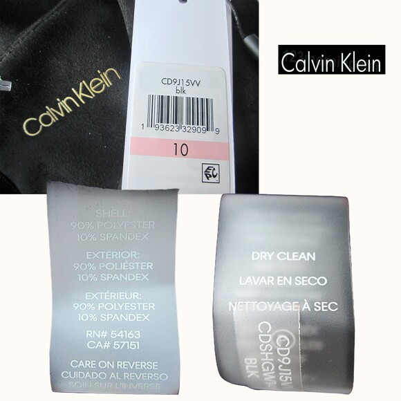 Calvin Klein NEW Scuba Faux Suede A-Line Sleeveless Dress 10 - Picture 5 of 12